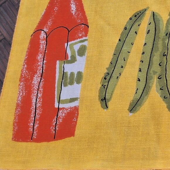 Vera Neumann Walt’s Cafe FOUR Cloth Napkins Table Linens Vintage Kitsch Decor - Picture 13 of 16